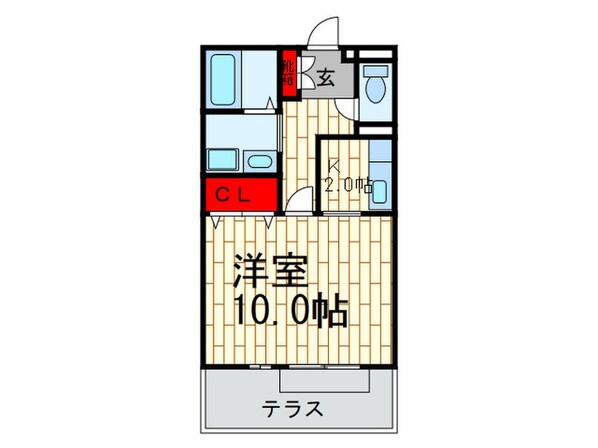 サンドミ－ル三箇２号棟の物件間取画像